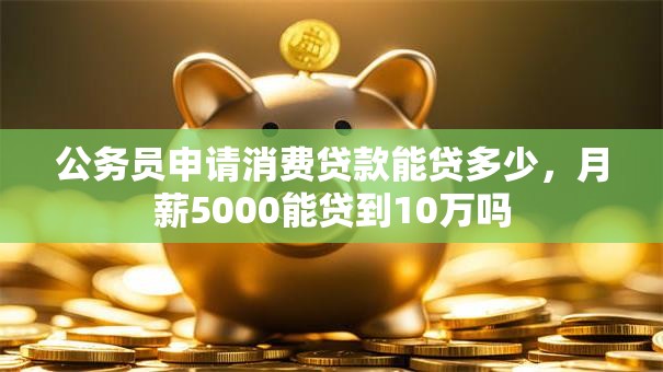 公务员申请消费贷款能贷多少，月薪5000能贷到10万吗