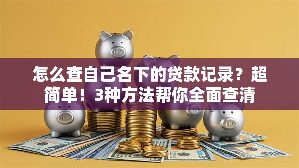 怎么查自己名下的贷款记录？超简单！3种方法帮你全面查清