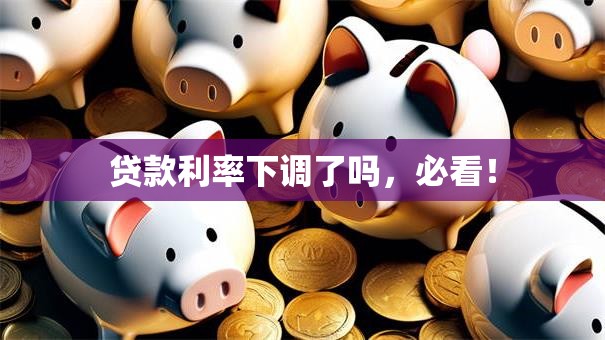 贷款利率下调了吗，必看！