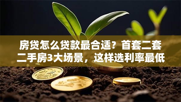 房贷怎么贷款最合适？首套二套二手房3大场景，这样选利率最低