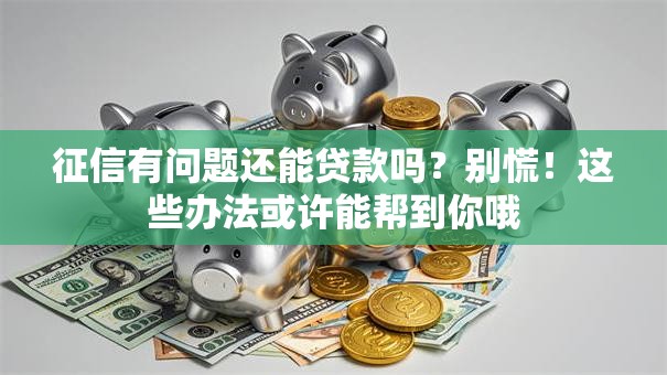 征信有问题还能贷款吗？别慌！这些办法或许能帮到你哦