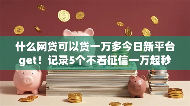 什么网贷可以贷一万多今日新平台get！记录5个不看征信一万起秒下款