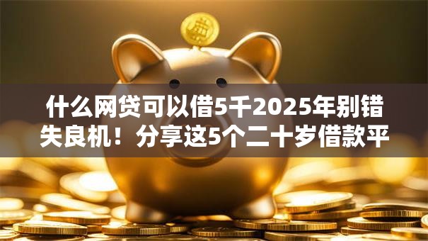 什么网贷可以借5千2025年别错失良机！分享这5个二十岁借款平台秒过2025年