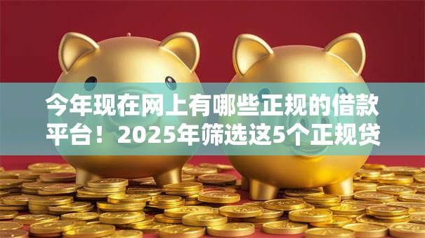 今年现在网上有哪些正规的借款平台！2025年筛选这5个正规贷款口子现在网上有