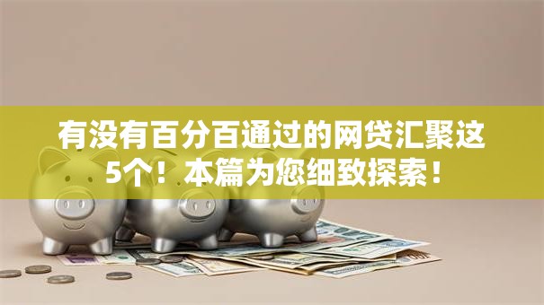 有没有百分百通过的网贷汇聚这5个！本篇为您细致探索！