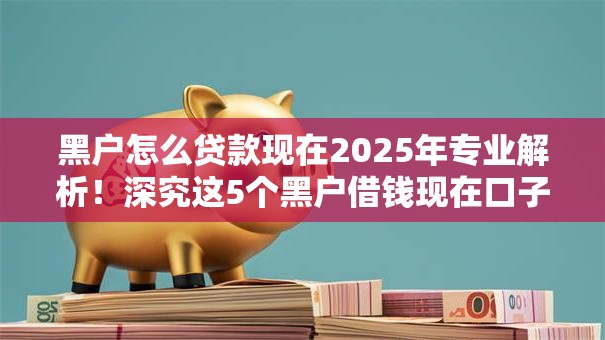 黑户怎么贷款现在2025年专业解析！深究这5个黑户借钱现在口子