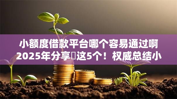 小额度借款平台哪个容易通过啊2025年分享​这5个！权威总结小额网贷口子借钱容易通过
