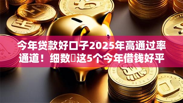 今年贷款好口子2025年高通过率通道！细数​这5个今年借钱好平台