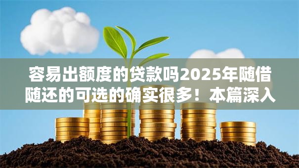 容易出额度的贷款吗2025年随借随还的可选的确实很多！本篇深入阐述这5个网贷软件！