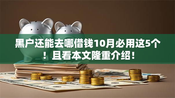 黑户还能去哪借钱10月必用这5个！且看本文隆重介绍！