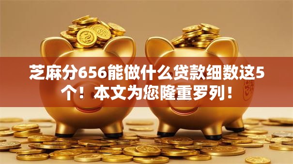 芝麻分656能做什么贷款细数这5个！本文为您隆重罗列！