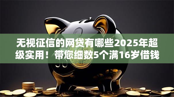 无视征信的网贷有哪些2025年超级实用！带您细数5个满16岁借钱平台
