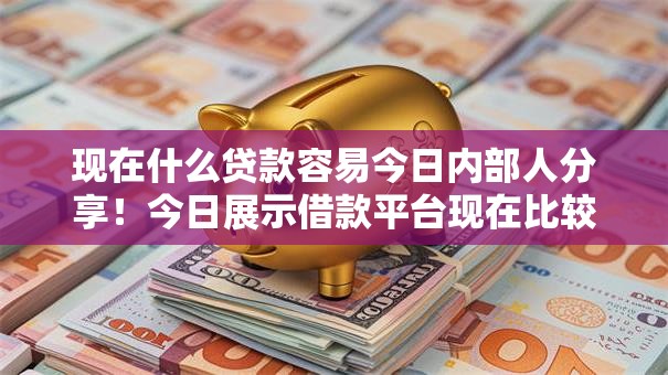 现在什么贷款容易今日内部人分享！今日展示借款平台现在比较容易
