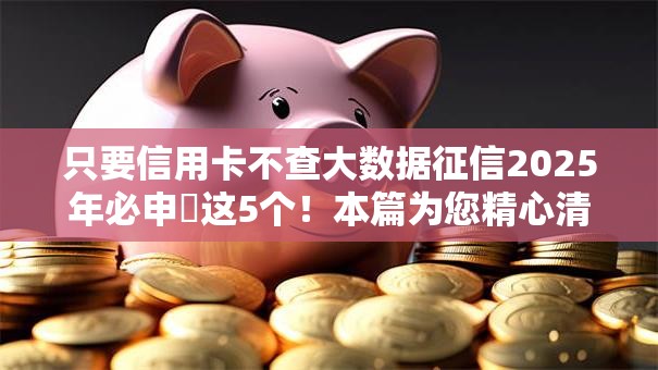 只要信用卡不查大数据征信2025年必申这5个!本篇为您精心清点! 只要信用卡不查大数据征信2025年必申这5个!本篇为您精心清点!