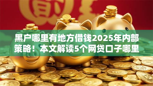 黑户哪里有地方借钱2025年内部策略！本文解读5个网贷口子哪里能贷款