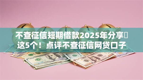 不查征信短期借款2025年分享​这5个！点评不查征信网贷口子