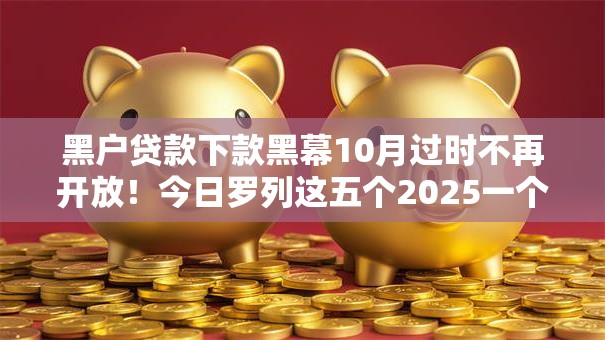 黑户贷款下款黑幕10月过时不再开放！今日罗列这五个2025一个月的口子