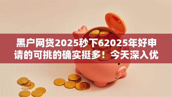 黑户网贷2025秒下62025年好申请的可挑的确实挺多！今天深入优选​这五个网贷软件！