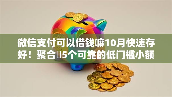 微信支付可以借钱嘛10月快速存好！聚合​5个可靠的低门槛小额贷款