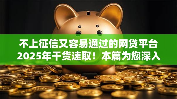 不上征信又容易通过的网贷平台2025年干货速取！本篇为您深入搜罗！