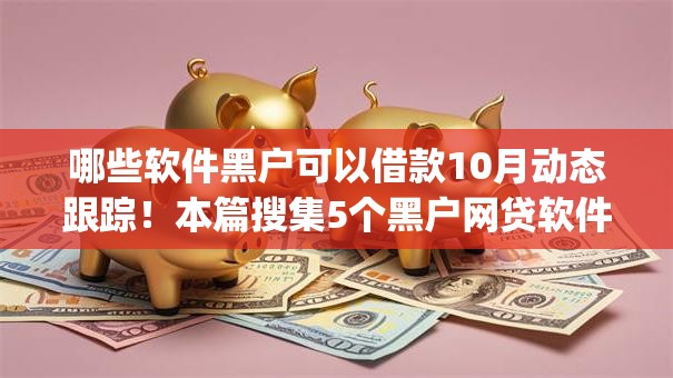 哪些软件黑户可以借款10月动态跟踪！本篇搜集5个黑户网贷软件贷款口子app