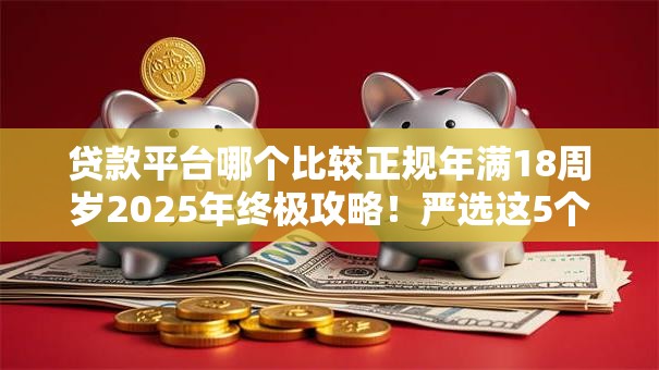 贷款平台哪个比较正规年满18周岁2025年终极攻略！严选这5个纯芝麻信用分借款