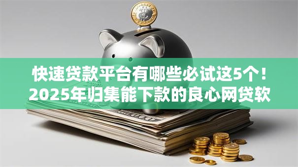 快速贷款平台有哪些必试这5个！2025年归集能下款的良心网贷软件