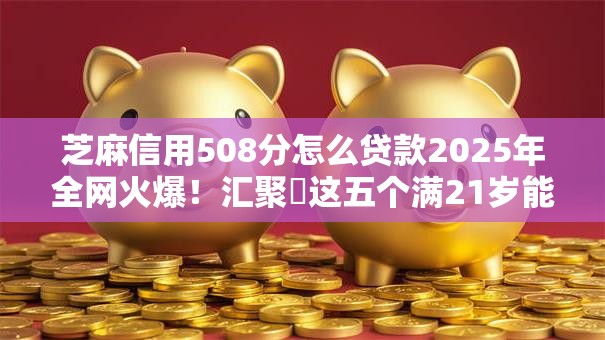 芝麻信用508分怎么贷款2025年全网火爆！汇聚​这五个满21岁能借钱贷款