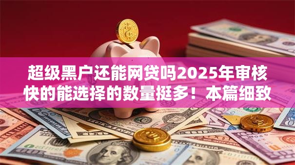 超级黑户还能网贷吗2025年审核快的能选择的数量挺多！本篇细致解读这5个黑户网贷平台！