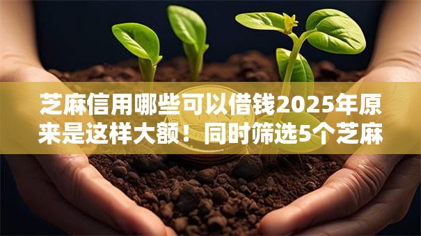 芝麻信用哪些可以借钱2025年原来是这样大额！同时筛选5个芝麻信用哪些口子可以贷款