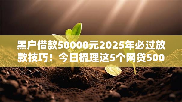 黑户借款50000元2025年必过放款技巧！今日梳理这5个网贷50000元口子