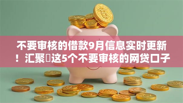 不要审核的借款9月信息实时更新！汇聚​这5个不要审核的网贷口子