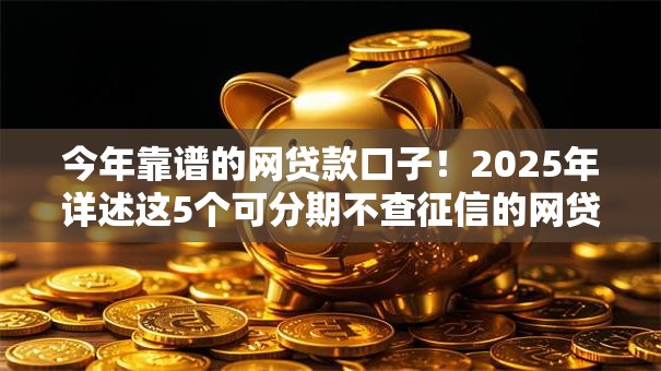今年靠谱的网贷款口子！2025年详述这5个可分期不查征信的网贷平台
