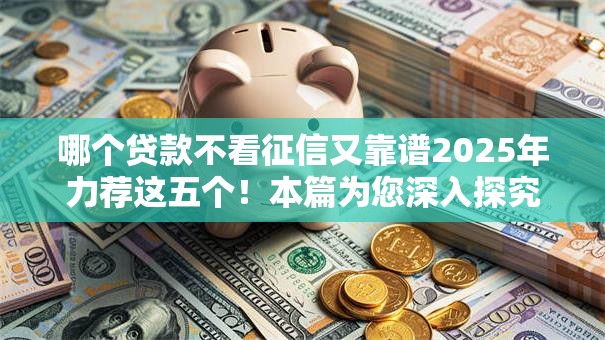 哪个贷款不看征信又靠谱2025年力荐这五个！本篇为您深入探究！
