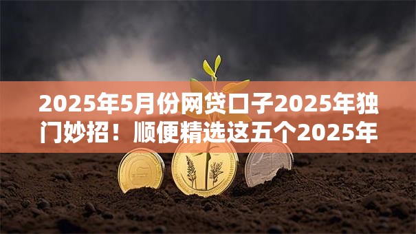2025年5月份网贷口子2025年独门妙招！顺便精选这五个2025年5月贷款平台可以借钱