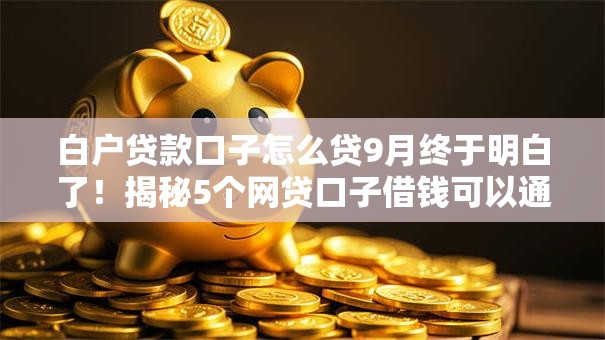 白户贷款口子怎么贷9月终于明白了！揭秘5个网贷口子借钱可以通过平台