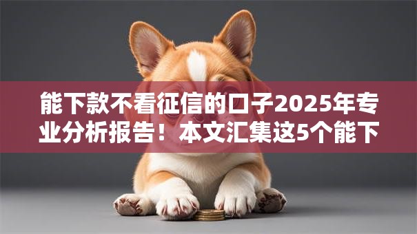能下款不看征信的口子2025年专业分析报告！本文汇集这5个能下款不看征信的网贷平台