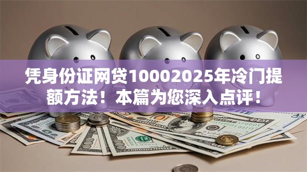 凭身份证网贷10002025年冷门提额方法！本篇为您深入点评！