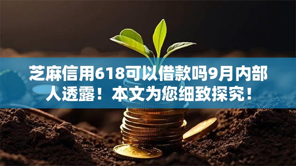 芝麻信用618可以借款吗9月内部人透露！本文为您细致探究！