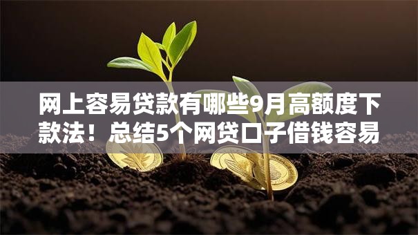 网上容易贷款有哪些9月高额度下款法！总结5个网贷口子借钱容易平台多