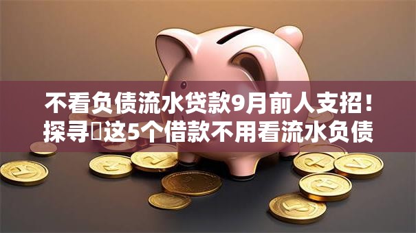 不看负债流水贷款9月前人支招!探寻这5个借款不用看流水负债的口子 不看负债流水贷款9月前人支招!探寻这5个借款不用看流水负债的口子