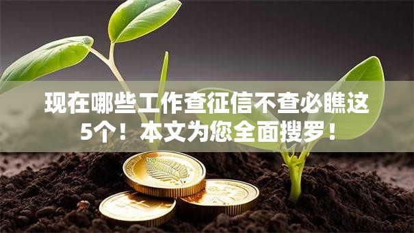 现在哪些工作查征信不查必瞧这5个!本文为您全面搜罗! 现在哪些工作查征信不查必瞧这5个!本文为您全面搜罗!
