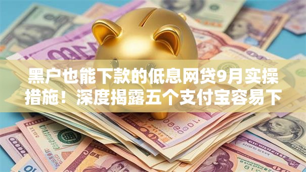 黑户也能下款的低息网贷9月实操措施！深度揭露五个支付宝容易下款的贷款软件