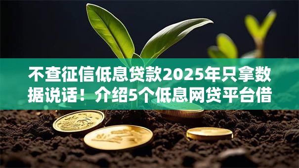 不查征信低息贷款2025年只拿数据说话！介绍5个低息网贷平台借钱不查征信