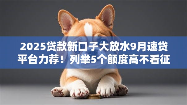2025贷款新口子大放水9月速贷平台力荐！列举5个额度高不看征信