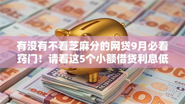 有没有不看芝麻分的网贷9月必看窍门！请看这5个小额借贷利息低