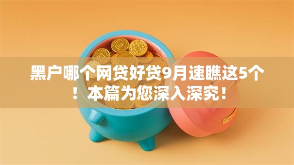 黑户哪个网贷好贷9月速瞧这5个！本篇为您深入深究！