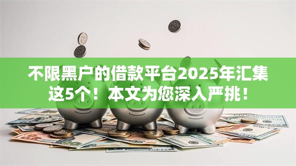 不限黑户的借款平台2025年汇集这5个!本文为您深入严挑! 不限黑户的借款平台2025年汇集这5个!本文为您深入严挑!