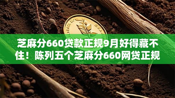 芝麻分660贷款正规9月好得藏不住！陈列五个芝麻分660网贷正规渠道借钱