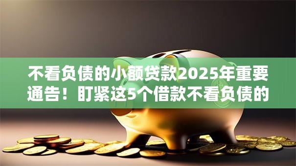 不看负债的小额贷款2025年重要通告！盯紧这5个借款不看负债的小额网贷口子